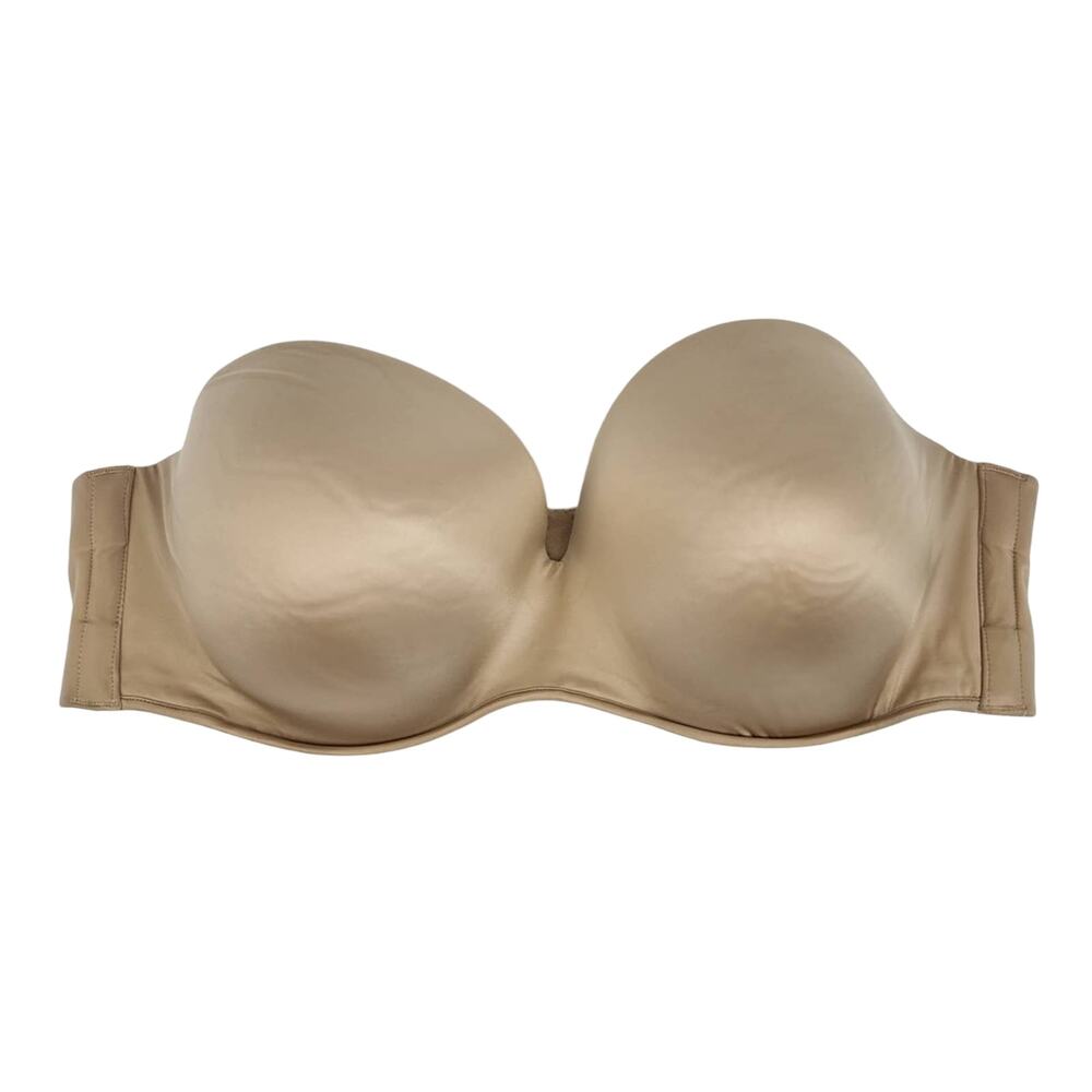Cacique Nude Underwire Full Coverage Back Closure Strapless Bra Size 44DD